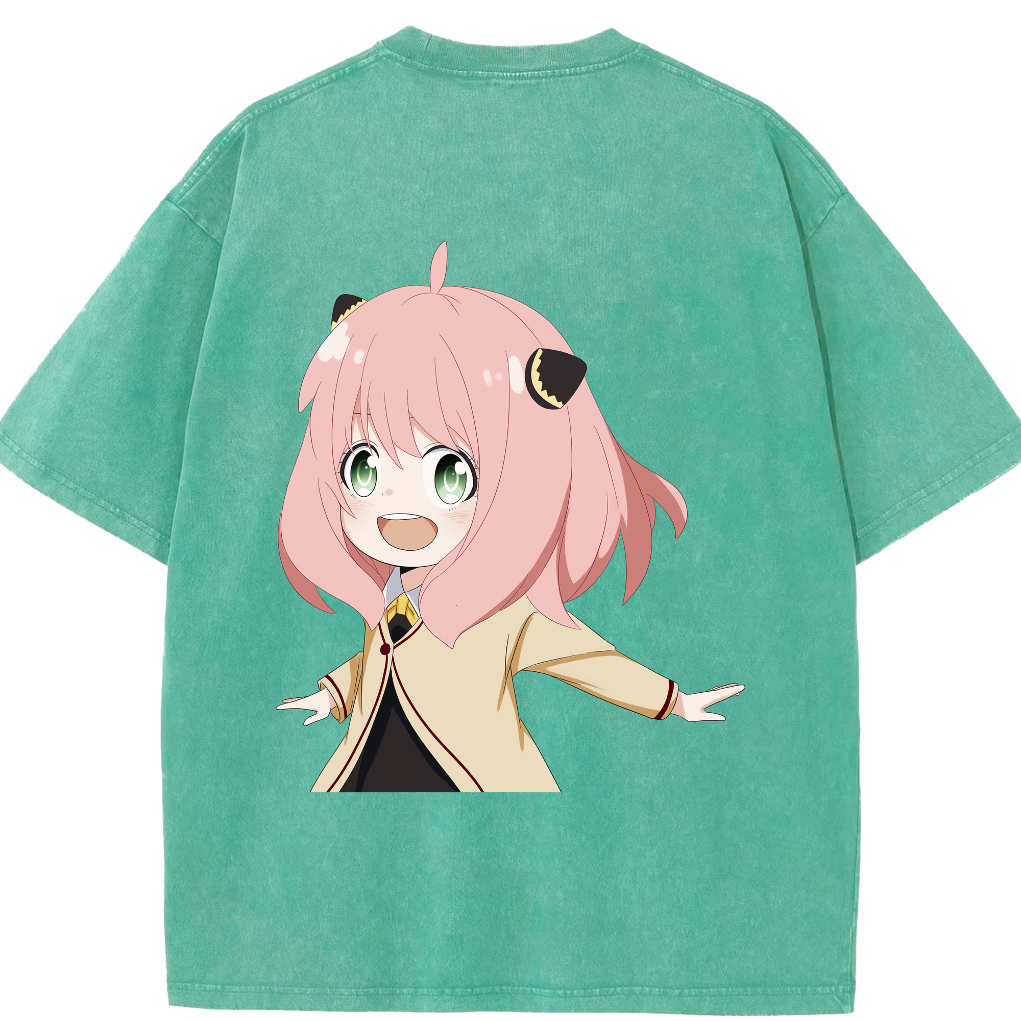 （画像用） SPY×FAMILY间谍家家酒 綿100% ヴィンテージ風 半袖Tシャツ（背面プリント）